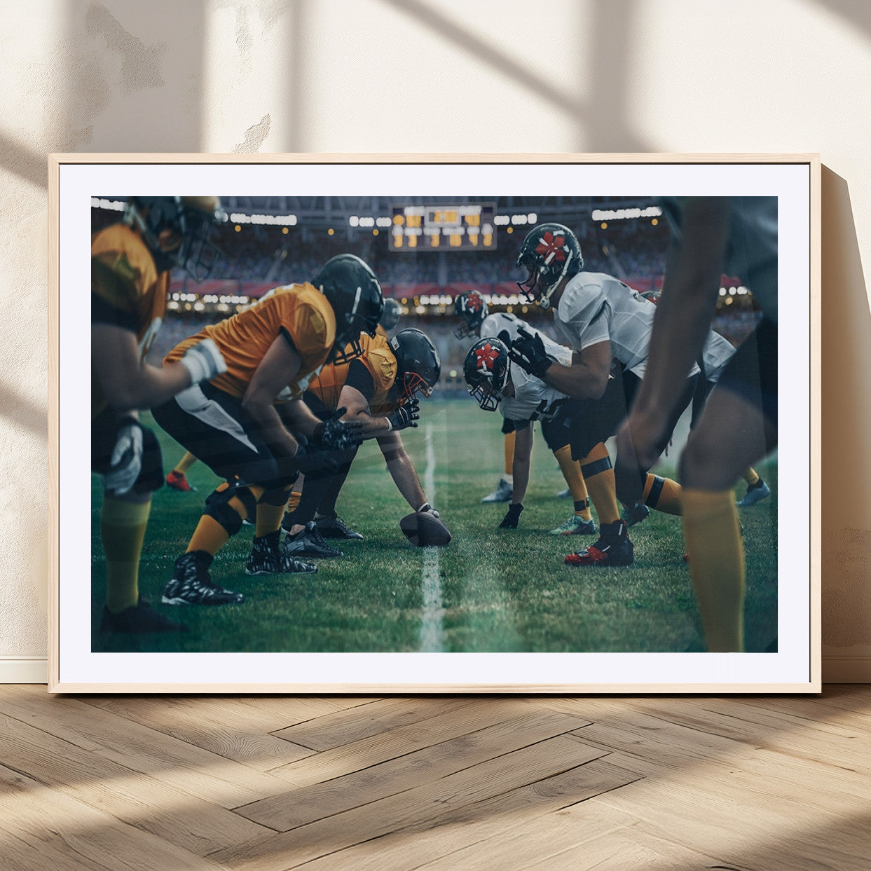 MGC-FP-36x24 - American Football Playing Wall Art Canvas Print