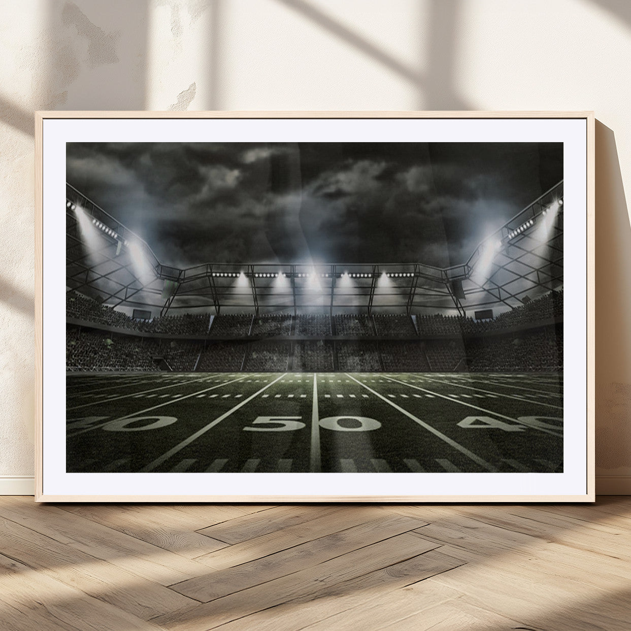 MGC-FP-36x24 - American Football Stadium Wall Art Canvas Print, Stadium Sport Wall Art Print