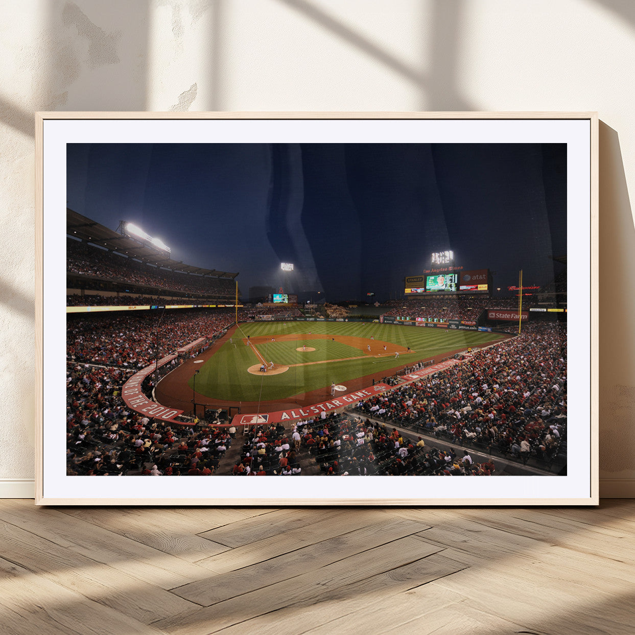 MGC-FP-36x24 - Los Angeles Angels Baseball Team Print - Anaheim Angel Stadium Wall Art Canvas Print