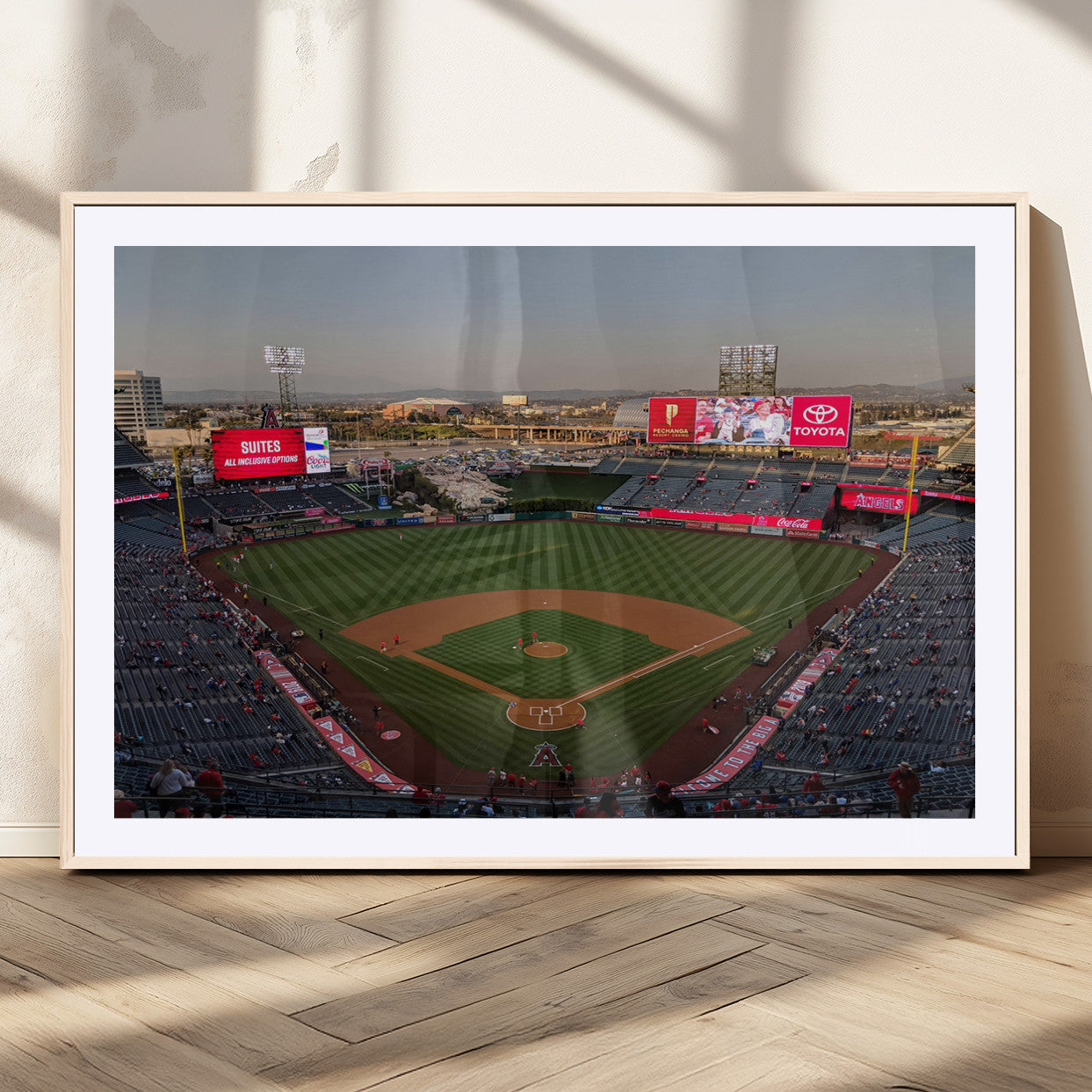 MGC-FP-36x24 - Los Angeles Angels Baseball Canvas Print - Anaheim Angel Stadium Wall Art Canvas Print