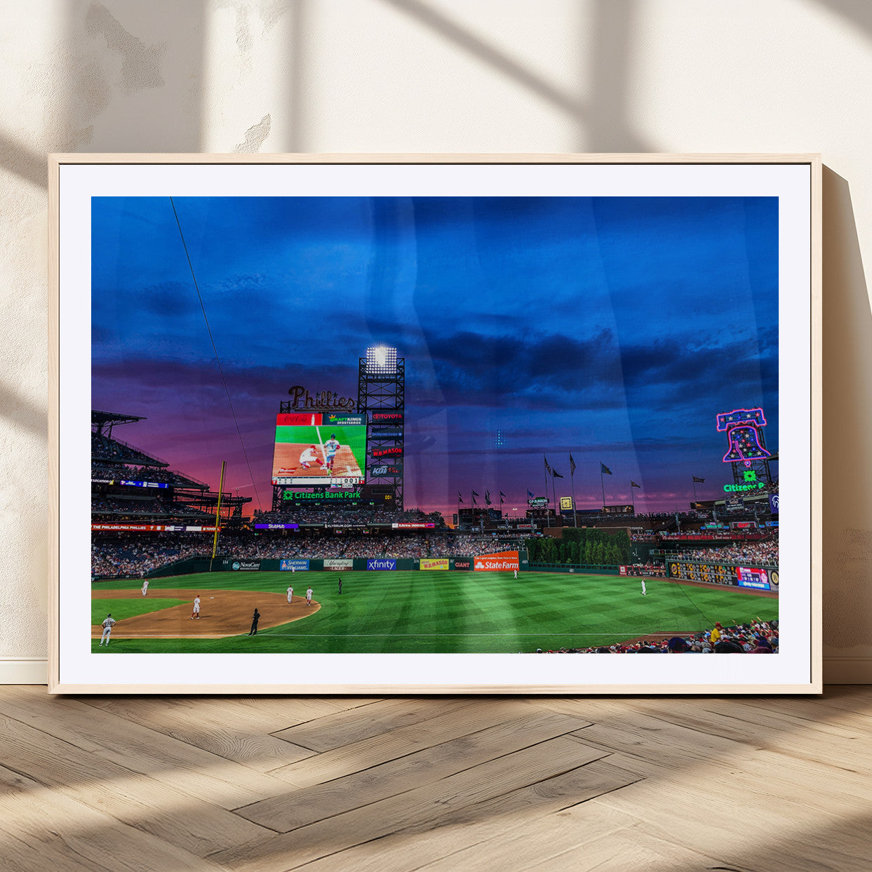 MGC-FP-36x24 - Philadelphia Phillies Baseball Team Print - Philadelphia Citizens Bank Park Stadium Canvas Wall Art