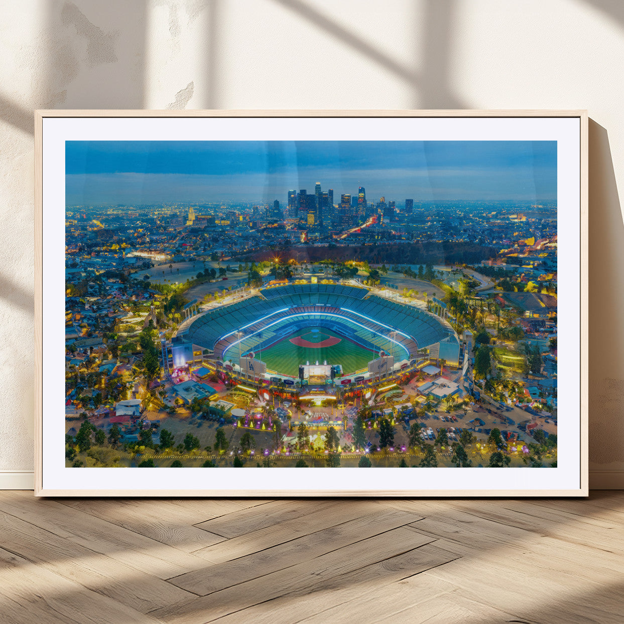 MGC-FP-36x24 - Los Angeles Dodgers Wall Art Canvas, Dodger Stadium Wall Art Canvas Print - MLB Baseball Stadium
