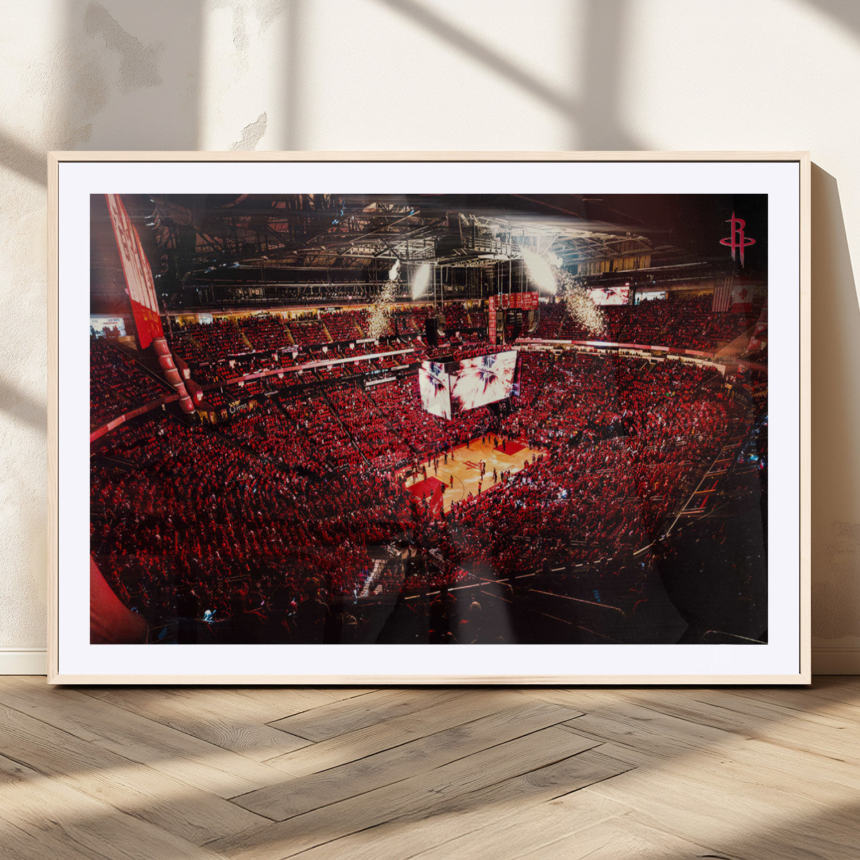 MGC-FP-36x24 - Houston Rockets Basketball Team Print Canvas- Houston Toyota Center Stadium Wall Art Canvas Print