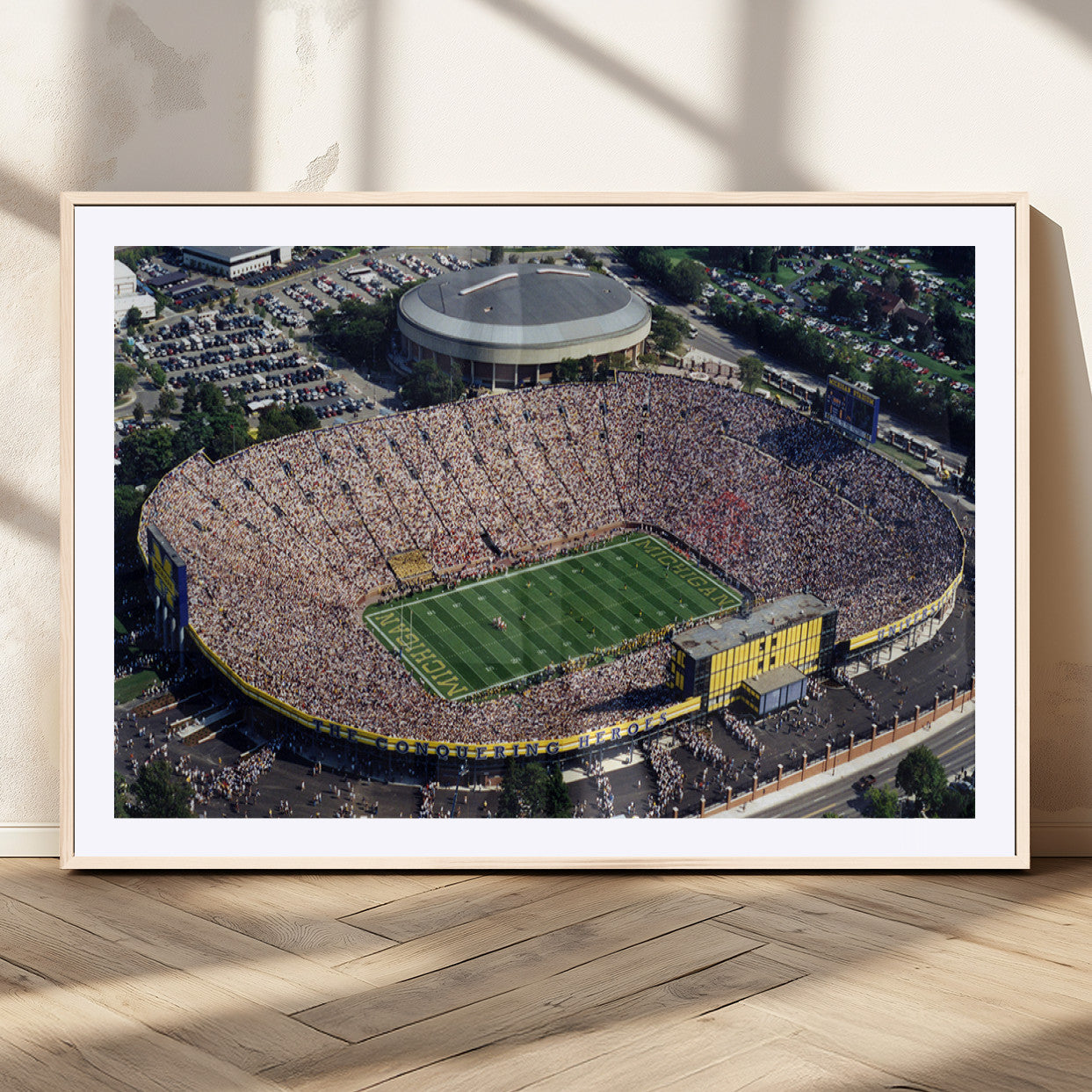 MGC-FP-36x24 - Michigan Wolverines Football Team Print - Ann Arbor Michigan Stadium Print, Michigan Wolverines