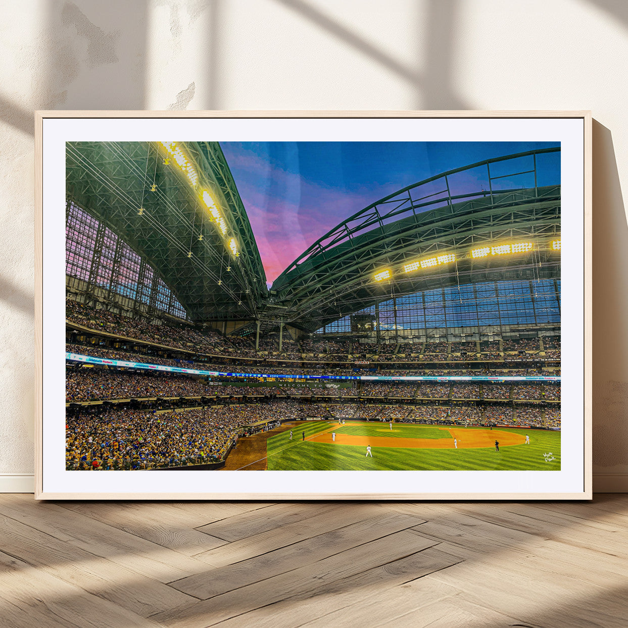 MGC-FP-36x24 - Milwaukee Brewers Baseball Team Print Canvas- American Family Field Stadium Wall Art Canvas Print