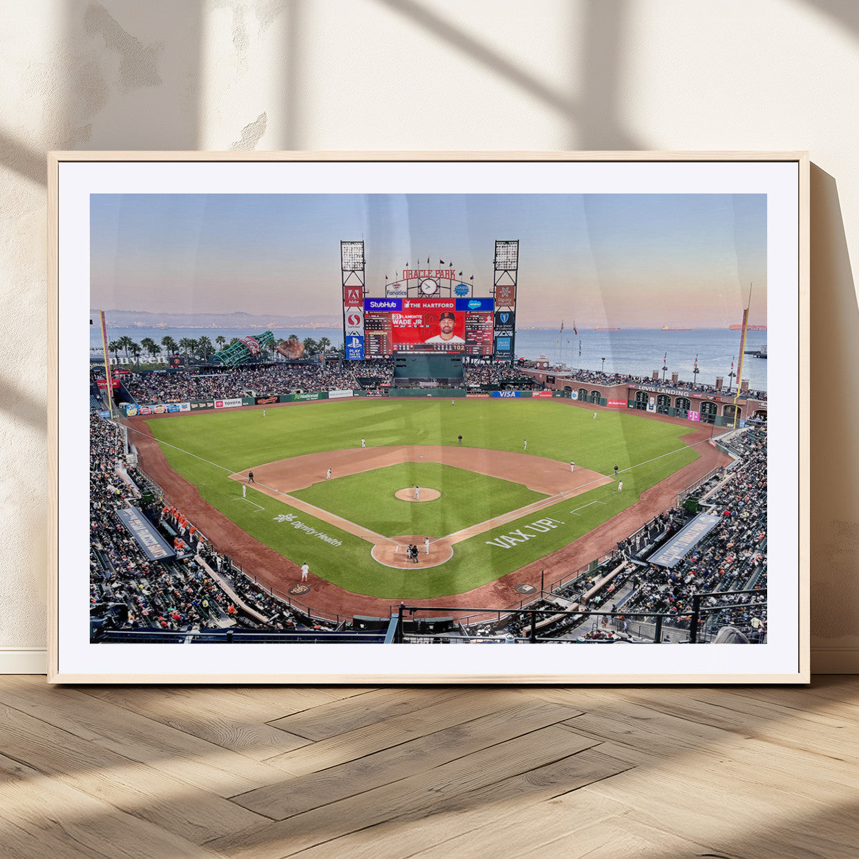MGC-FP-36x24 - San Francisco Giants Baseball Team Print - Oracle Park Stadium Wall Art Canvas Print