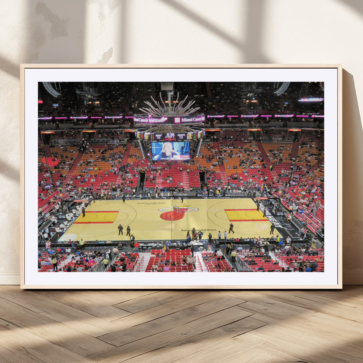 MGC-FP-36x24 - Miami Heat Basketball Team Print Wall Art- Kaseya Center Stadium Wall Art Canvas Print