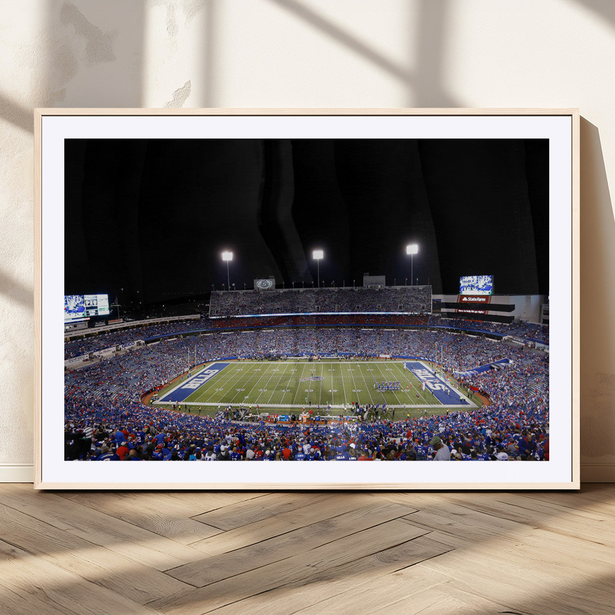 MGC-FP-36x24 - Buffalo Bills Wall Art - Buffalo Bills Stadium Canvas Print, Perfect Sports Decor for Living Rooms,