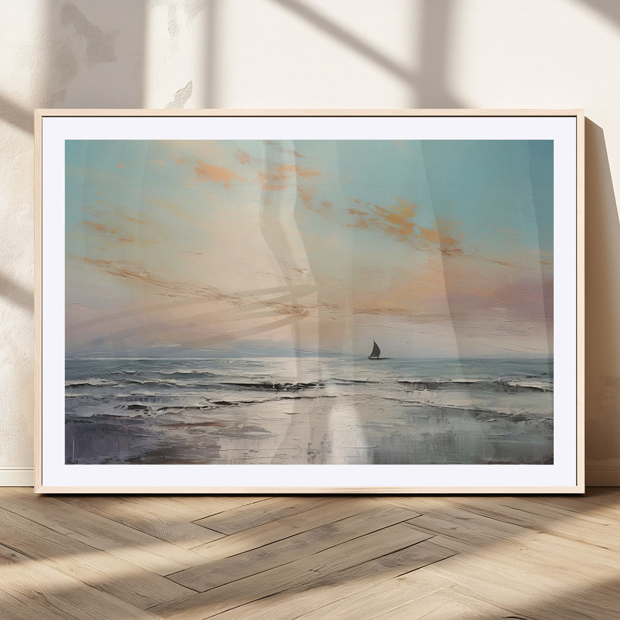 MGC-FP-36x24 - Abstract Ocean Wall Art -  Boat Wall Art Canvas Print