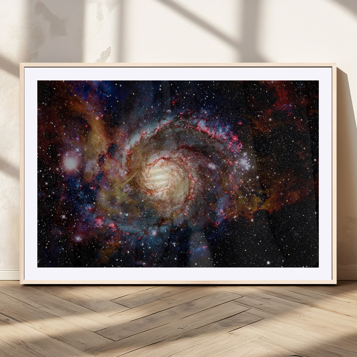 MGC-FP-36x24 - Nebula and Galaxies in Space Wall Art Canvas Print, Spiral Galaxy Wall Art Canvas Print