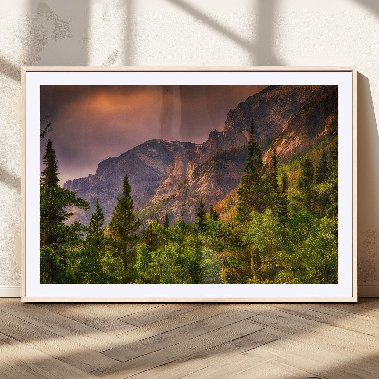 MGC-FP-36x24 - Colorado Rockies Mountains Wall Art Canvas Print | Ready to Hang  Framed Mountain Landscape