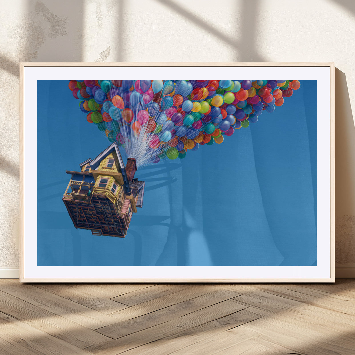 MGC-FP-36x24 - Carl Fredricksen, Up Movie Wall Art, Balloons Wall Art, Air Balloons for Kids Room Print