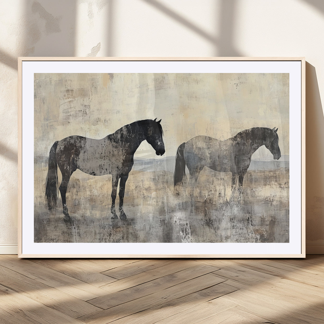 MGC-FP-36x24 - Vintage Horses Wall Art Canvas Print
