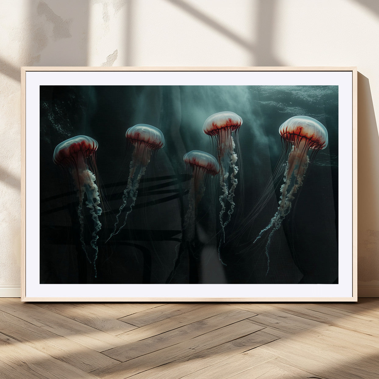 MGC-FP-36x24 - Abstract Jellyfish Wall Art Canvas Print