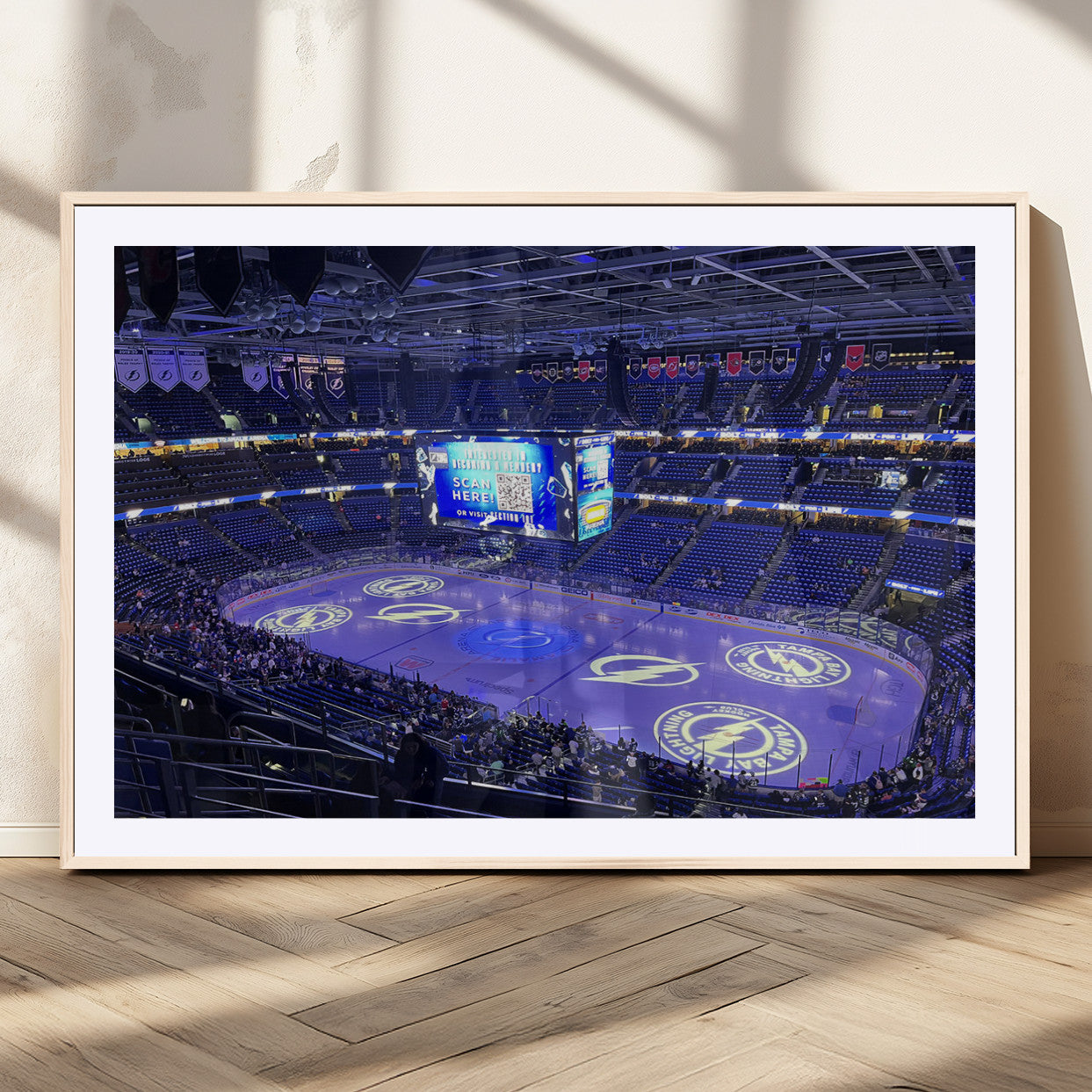 MGC-FP-36x24 - Amalie Arena Florida Wall Art Canvas Print - NHL Hockey Stadium Print Wall Art