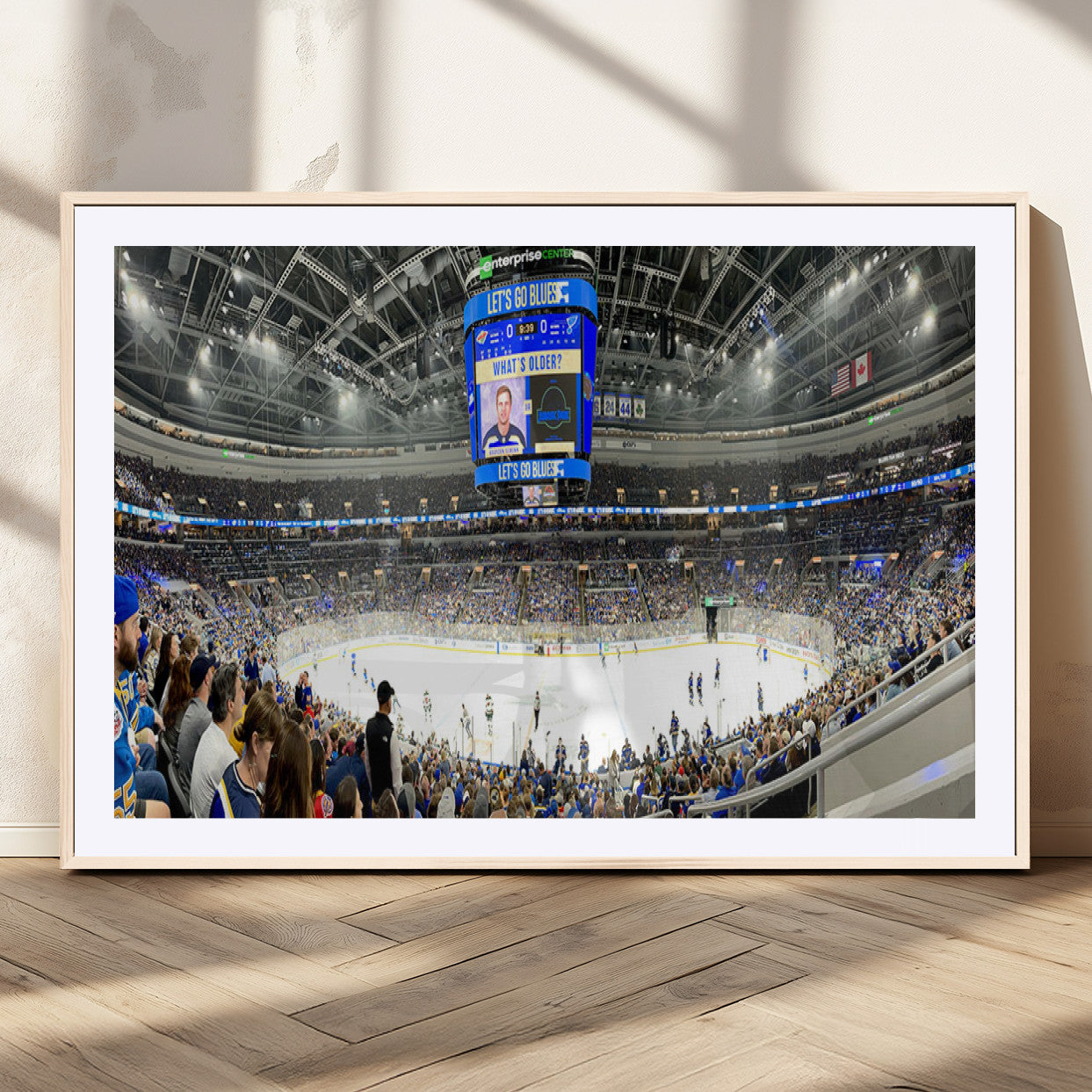 MGC-FP-36x24 - Enterprise Center | Missouri St. Louis Blues Ice Hockey Stadium Wall Art | Canvas Print | Ready to