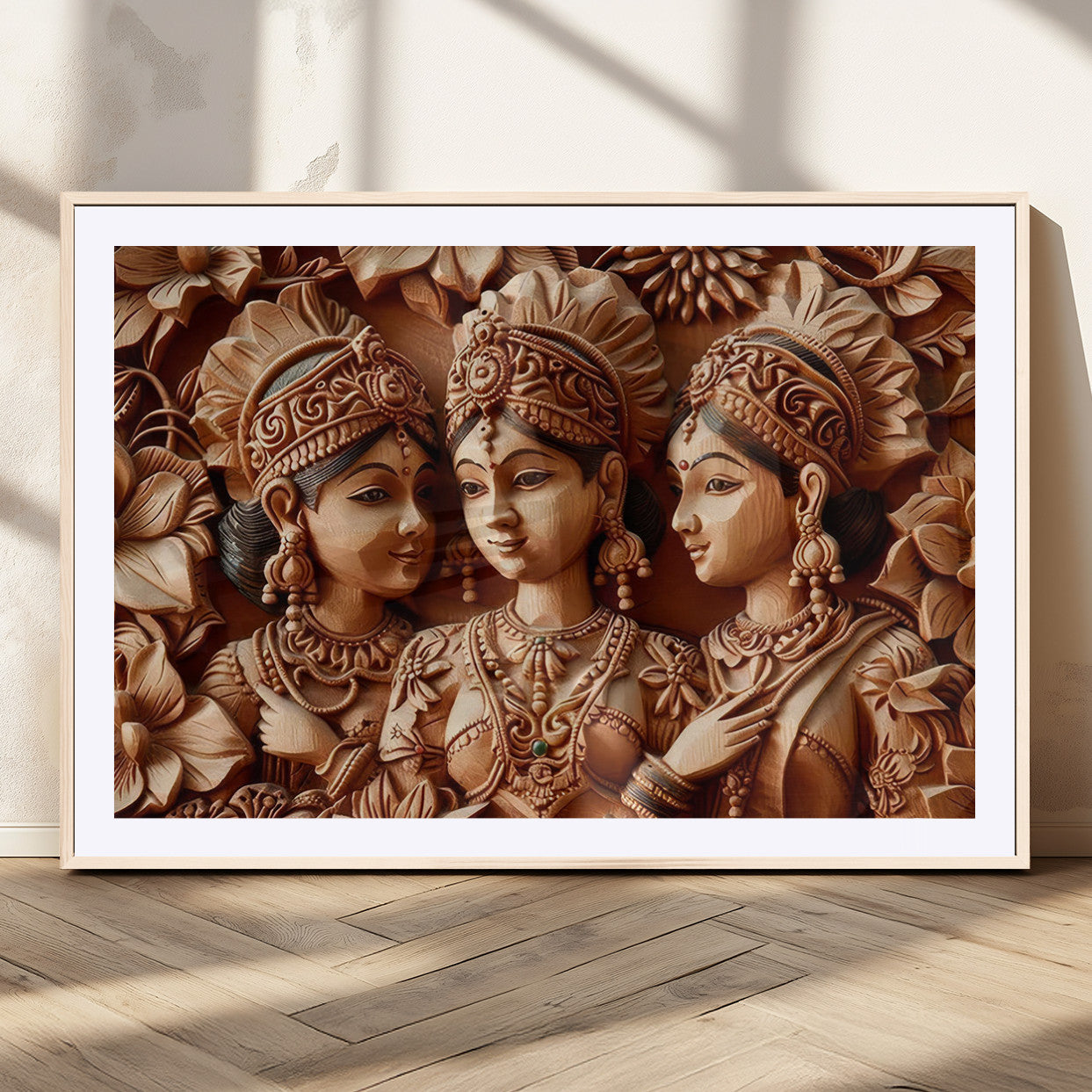 MGC-FP-36x24 - Indian Woman Statue Wall Art Canvas Print