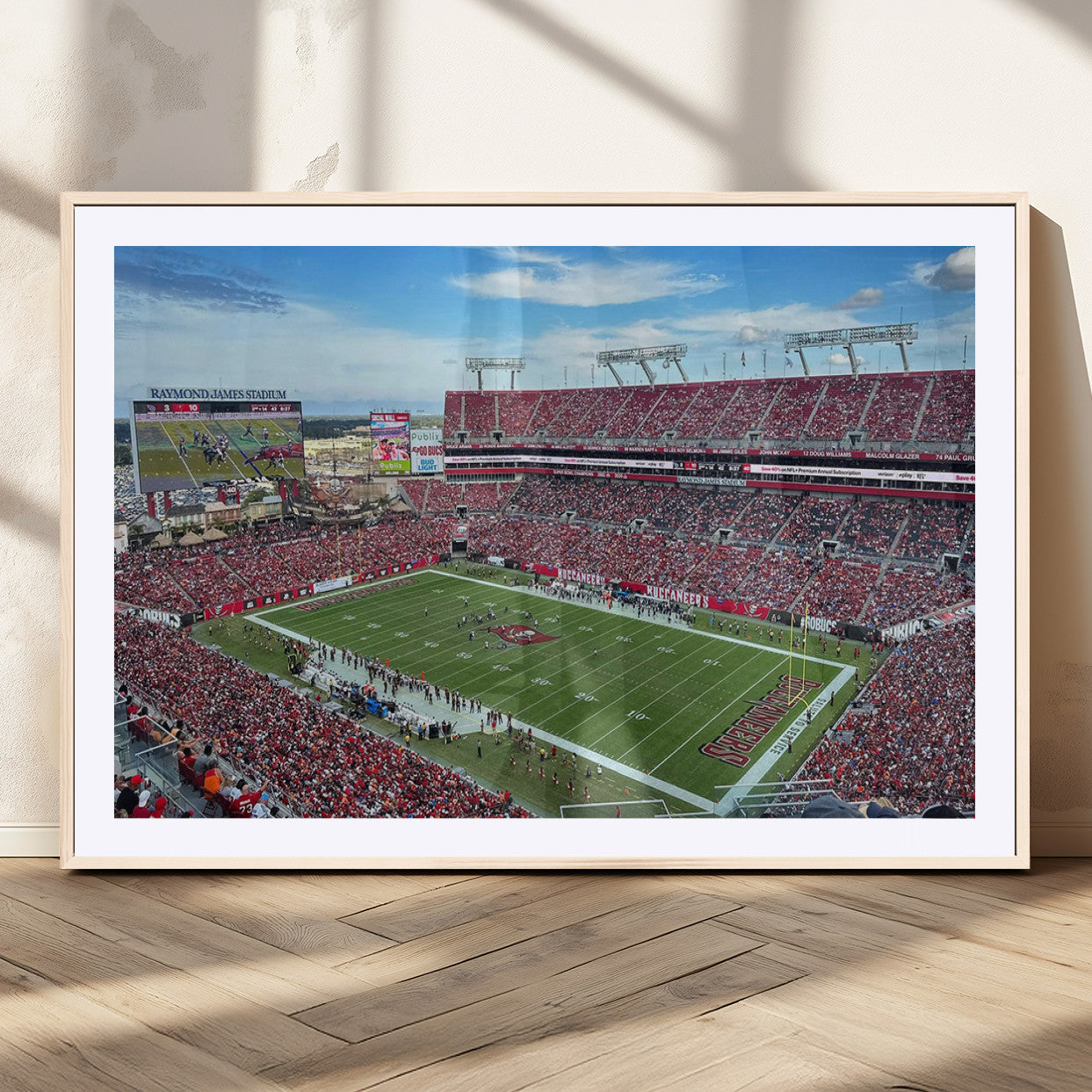 MGC-FP-36x24 - Florida Tampa Raymond James Stadium Wall Art Canvas Print - NFL Football Stadium Print Canvas