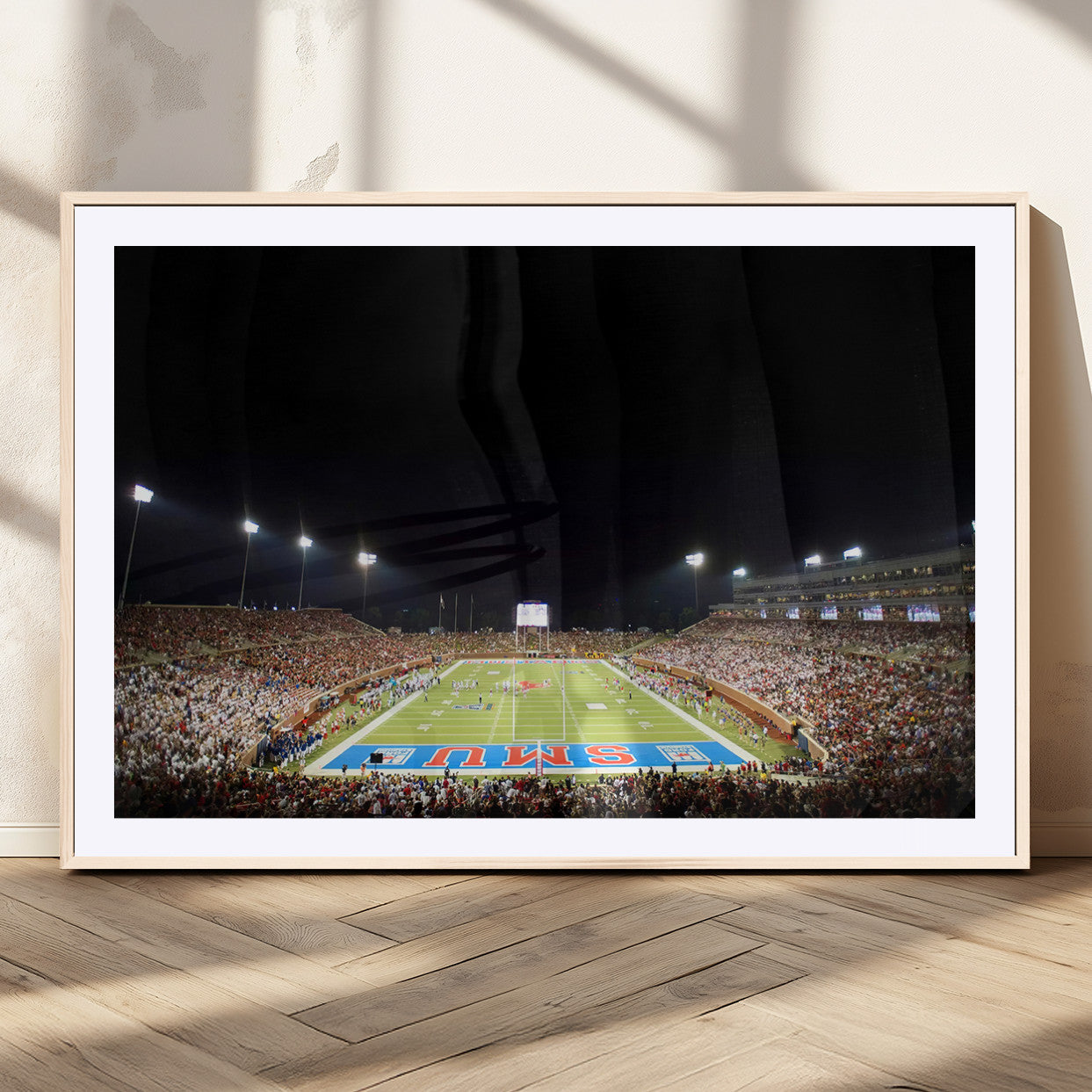 MGC-FP-36x24 - SMU Mustangs Football Team Print - Dallas Gerald J. Ford Stadium Wall Art Canvas Print