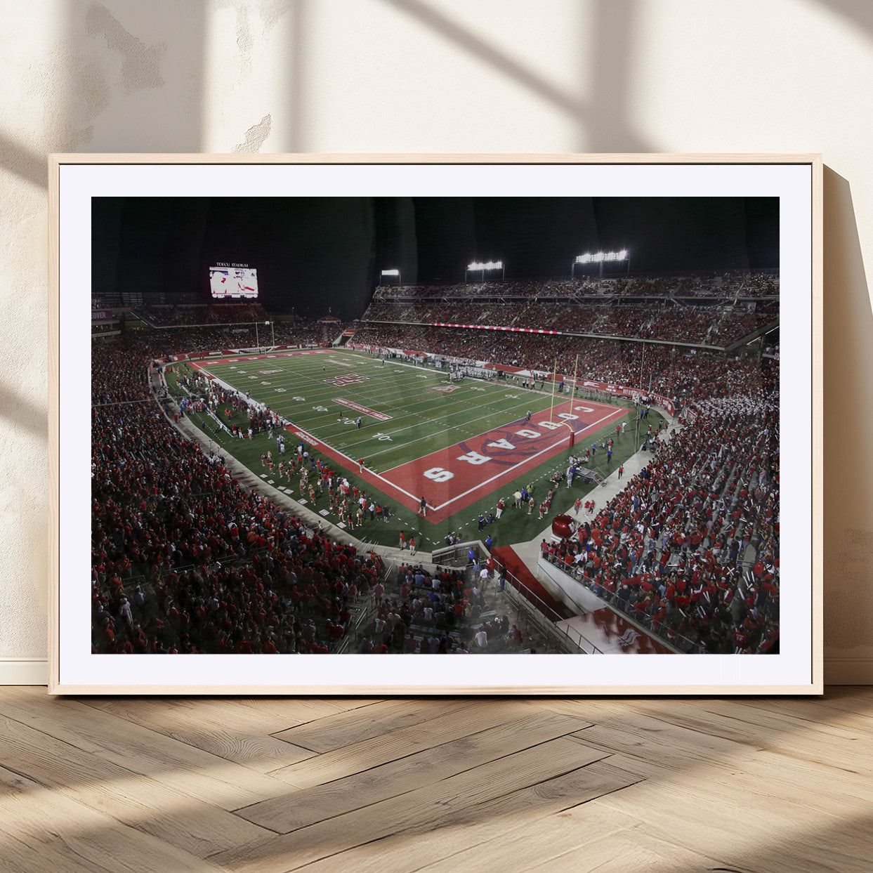 MGC-FP-36x24 - Houston Cougars Football Team Print - Houston TDECU Stadium Wall Art Canvas Print