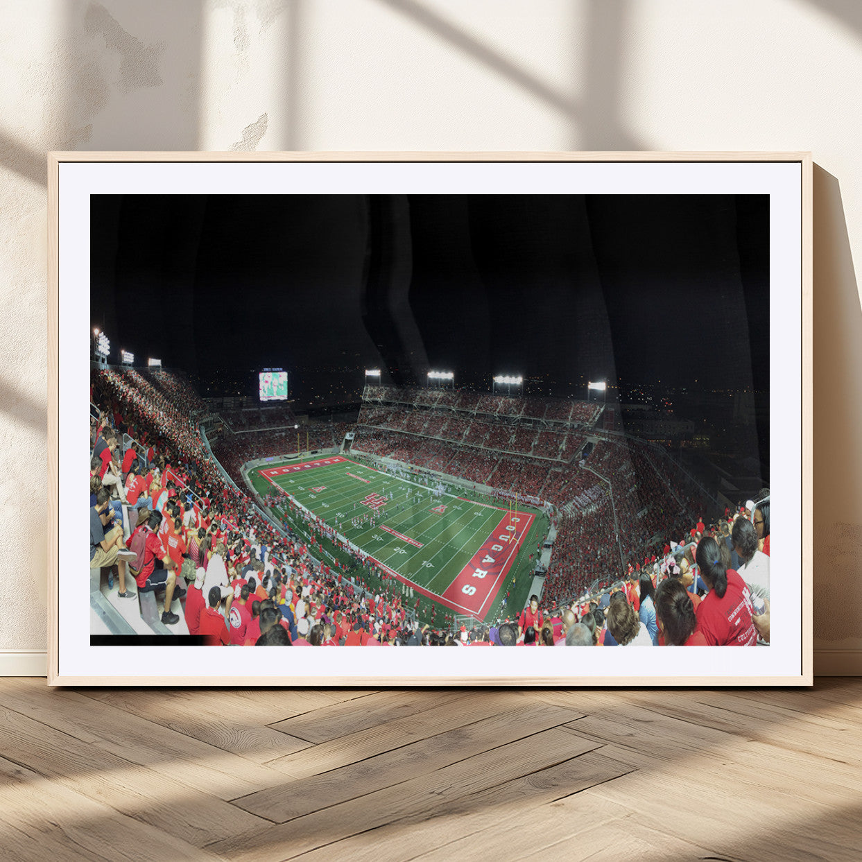 MGC-FP-36x24 - Houston Cougars Football Team Print - Houston TDECU Stadium Wall Art Canvas Print