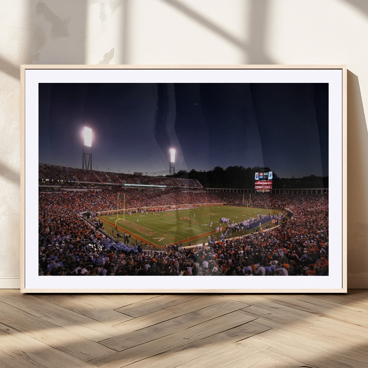 MGC-FP-36x24 - Virginia Cavaliers Football Team Print - Charlottesville Scott Stadium Canvas Print Wall Art
