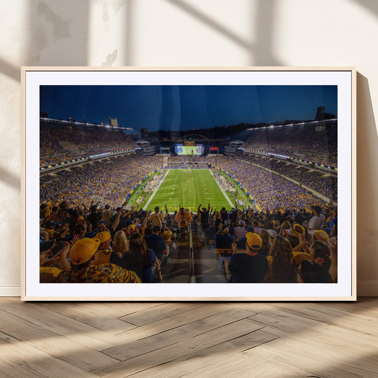 MGC-FP-36x24 - Pittsburgh Panthers Football Team Print - Pittsburgh Acrisure Stadium Wall Art Canvas Print
