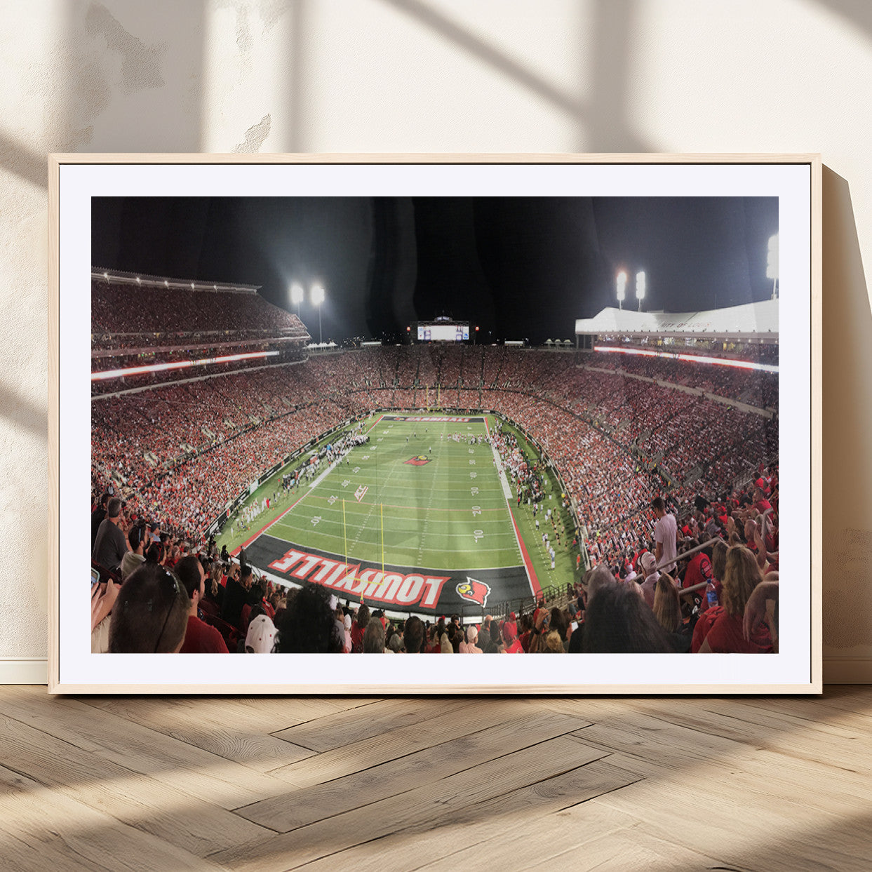 MGC-FP-36x24 - University of Louisville Cardinals Football Team Print - Louisville Cardinal Stadium Wall Art Canvas