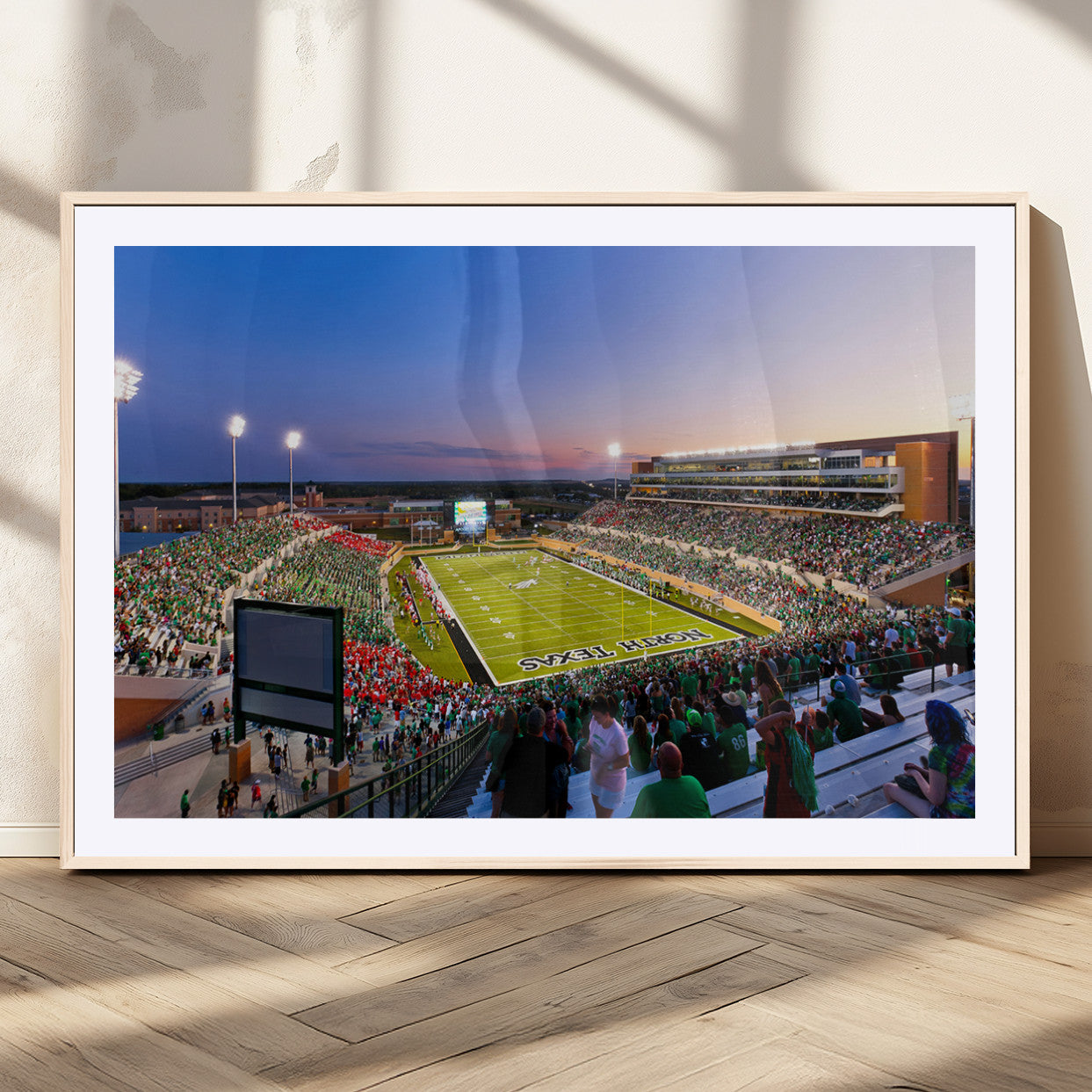 MGC-FP-36x24 - University of North Texas Mean Green Football Team Print - Denton DATCU Stadium Canvas Print Wall