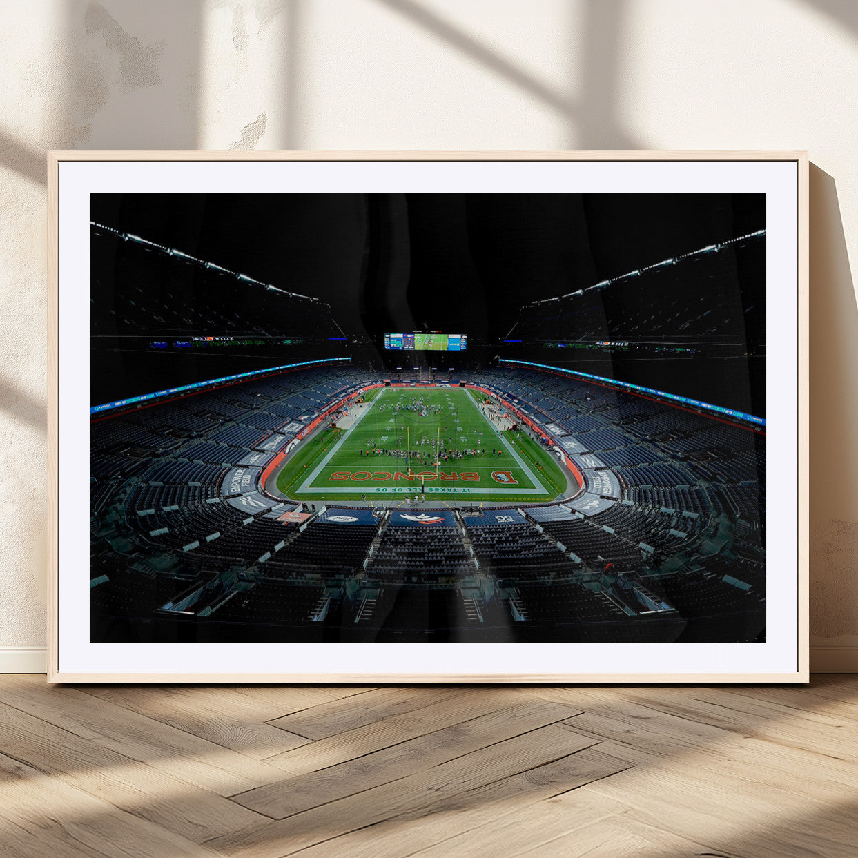 MGC-FP-36x24 - Denver Broncos Football Team Print Canvas- Denver Empower Field at Mile High Stadium Wall Art Canvas