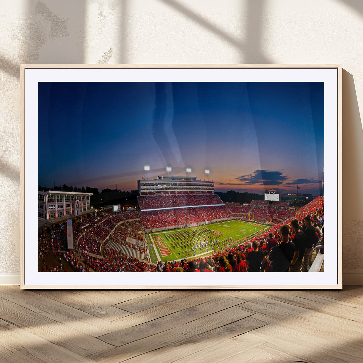 MGC-FP-36x24 - Wolfpack Football Team Wall Art Print - Raleigh Carter-Finley Stadium Wall Art Canvas Print