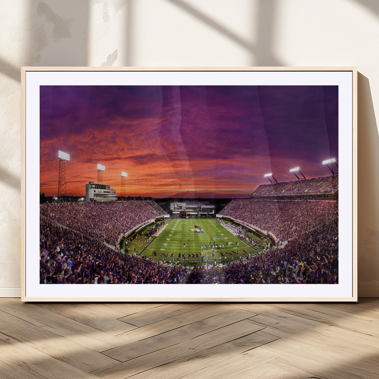 MGC-FP-36x24 - East Carolina University Pirates Football Print Canvas- Greenville Dowdy-Ficklen Stadium Wall Art