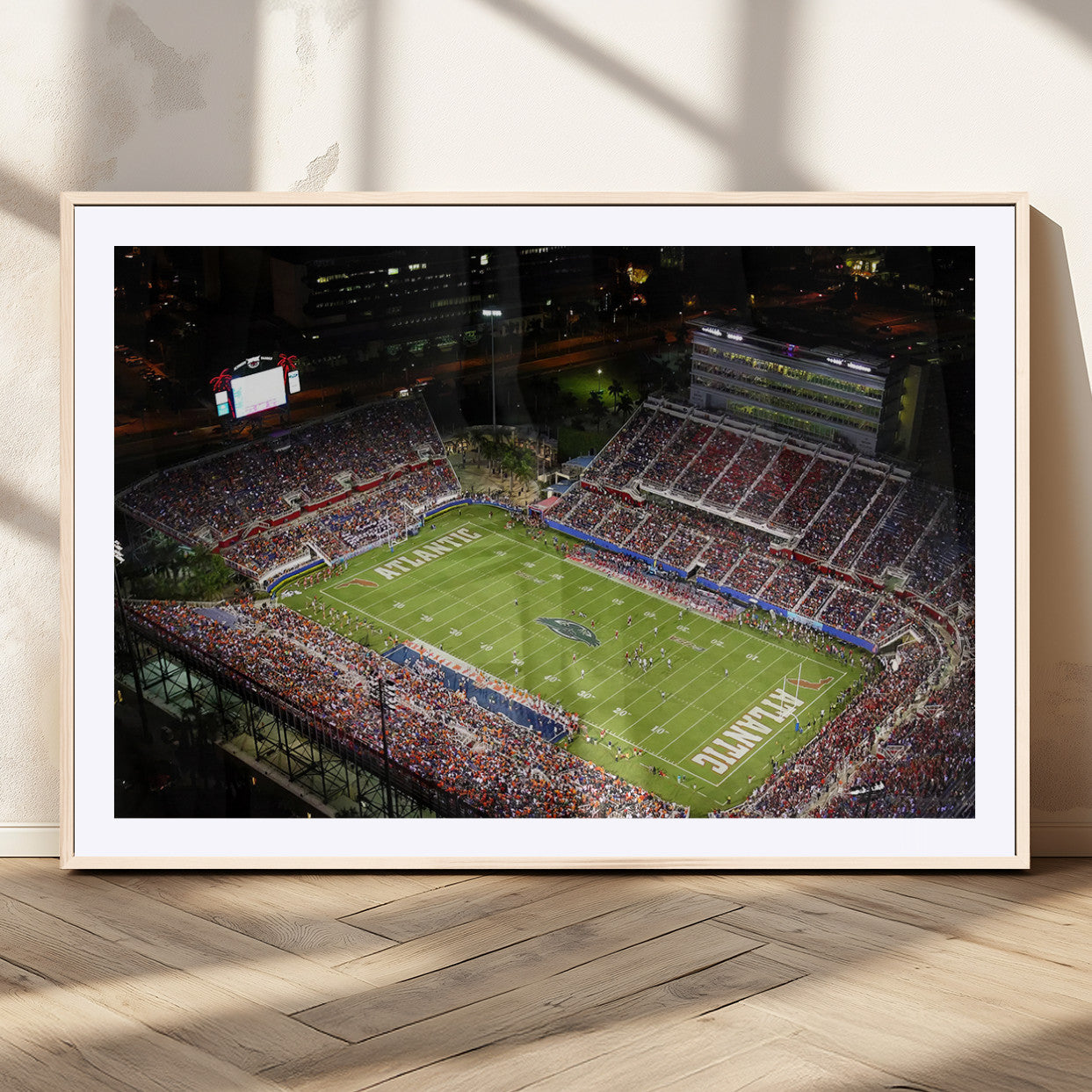 MGC-FP-36x24 - Florida Atlantic University Owls Canvas Print, Football Team Print - Boca Raton FAU Stadium Wall Art