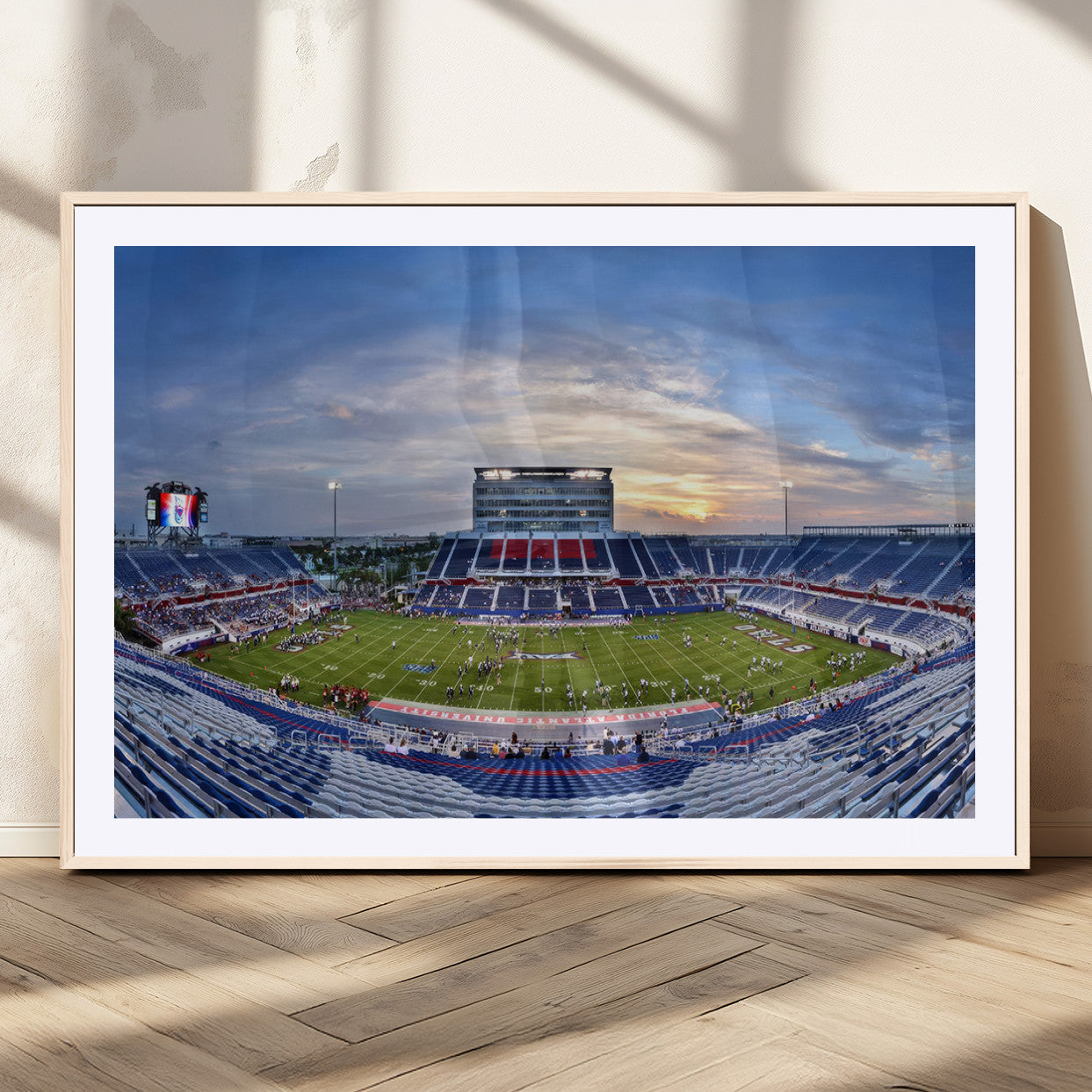 MGC-FP-36x24 - Florida Atlantic University Owls Football Team Print - Boca Raton FAU Stadium Wall Art Canvas Print