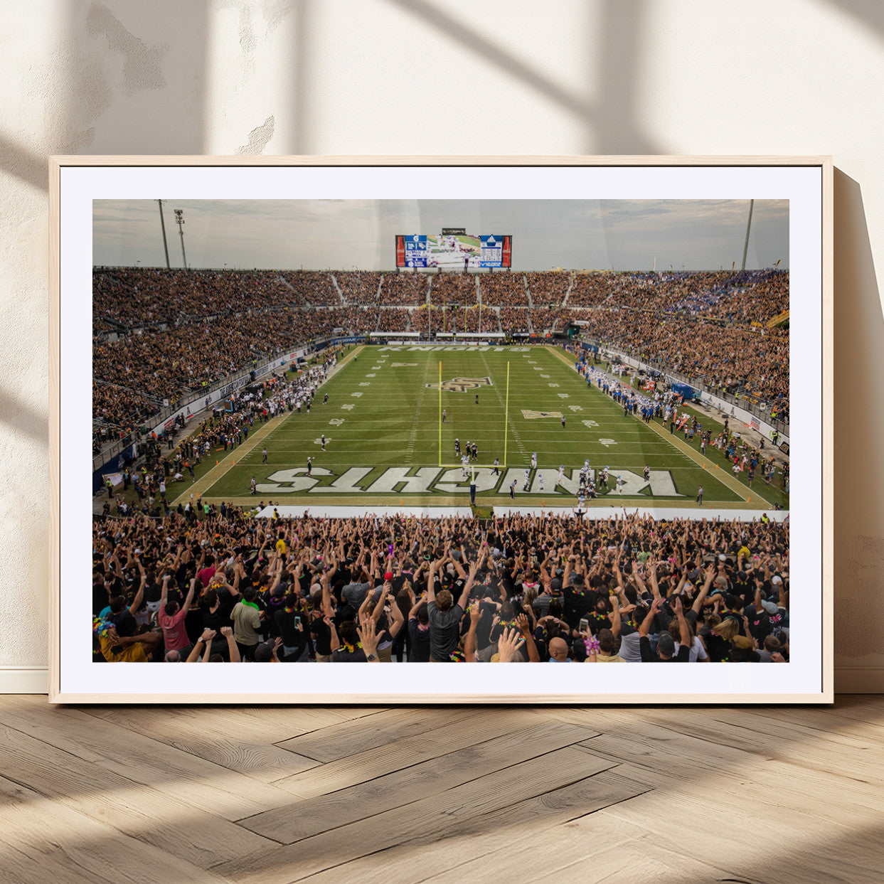MGC-FP-36x24 - UCF Knights Football Team Print - Orlando FBC Mortgage Stadium Canvas Print