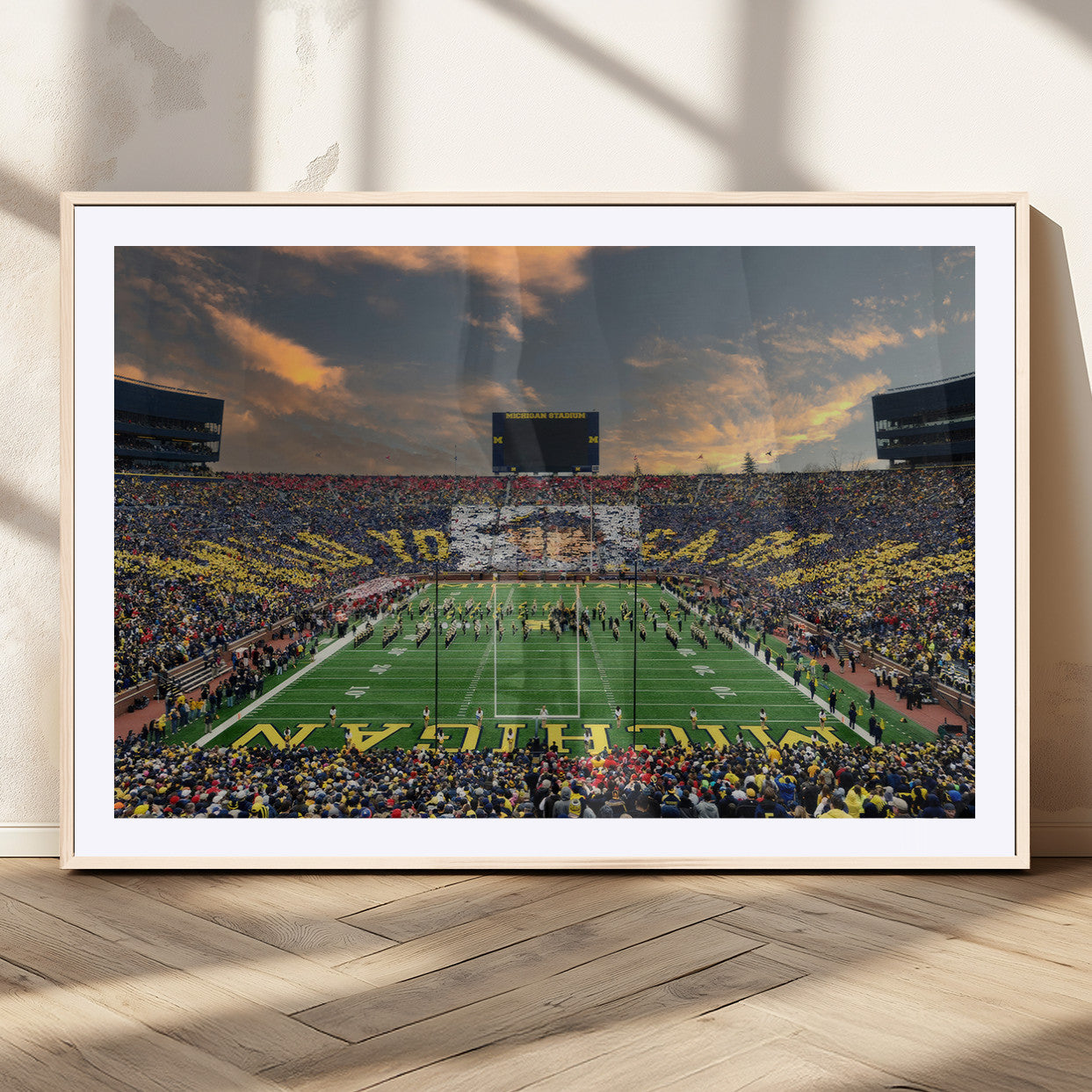 MGC-FP-36x24 - University of Michigan Wolverines Print Canvas, Football Team Print - Ann Arbor Michigan Stadium