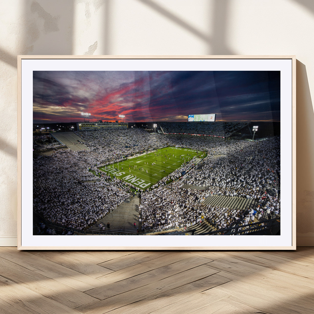 MGC-FP-36x24 - Penn State Nittany Lions Football Team Print - University Park Beaver Stadium Art Canvas Print