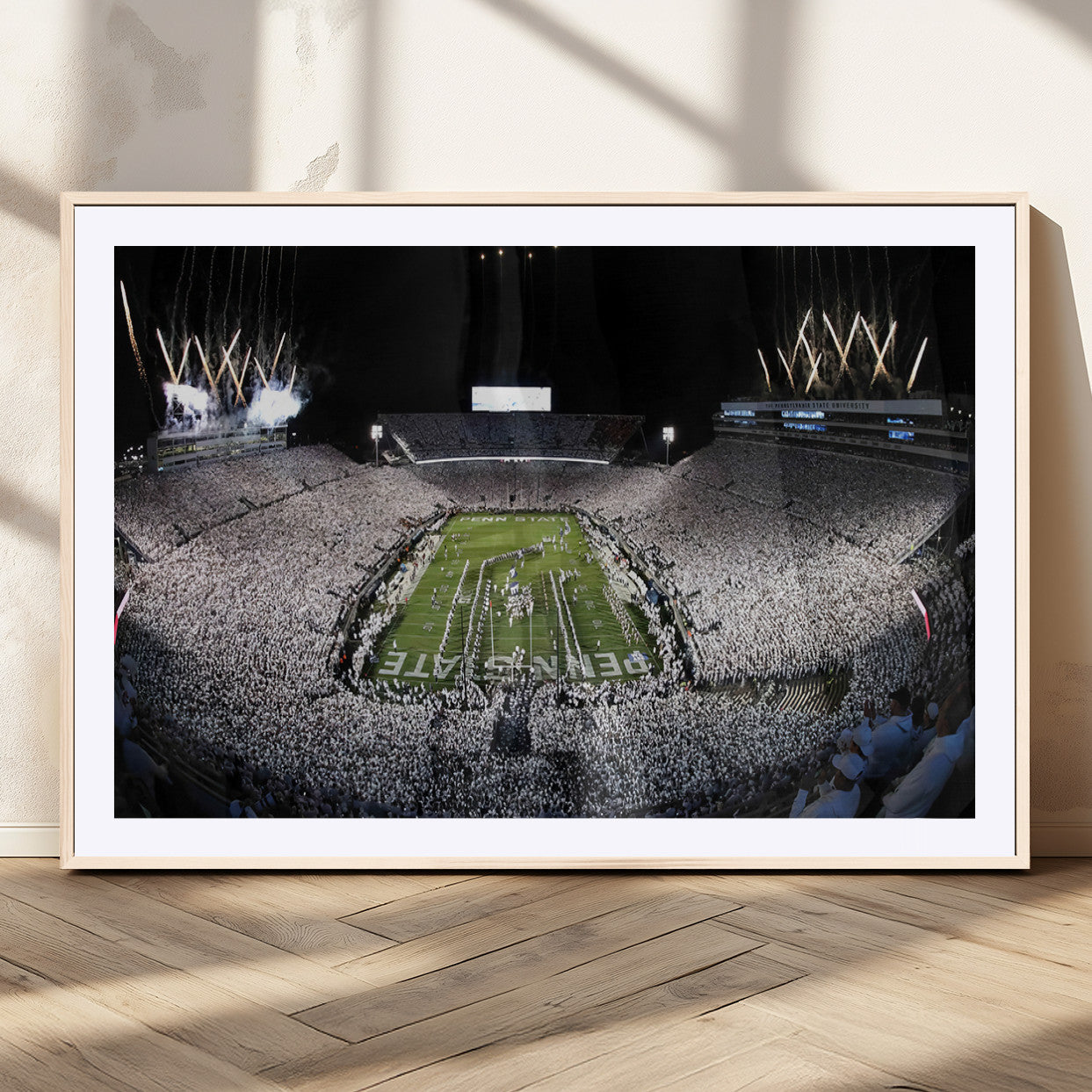 84537-MGC-FP-36x24_Natural-Penn State Beaver Stadium Canvas Wall Art - Nittany Lions Football Print