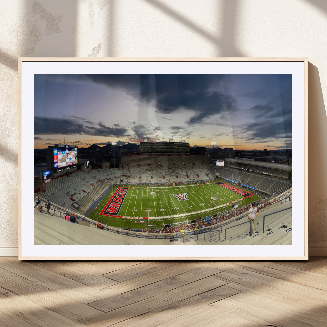 MGC-FP-36x24 - Arizona Wildcats Football Team Print - Tucson Arizona Stadium Wall Art Canvas Print