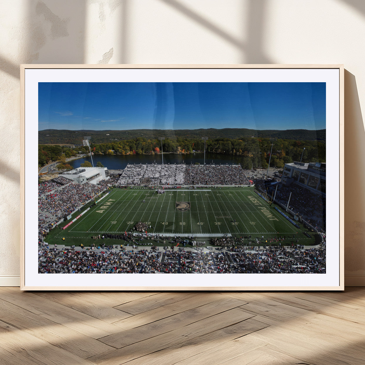 MGC-FP-36x24 - Army Black Knights Football Team Print - West Point Michie Stadium Wall Art Canvas Print