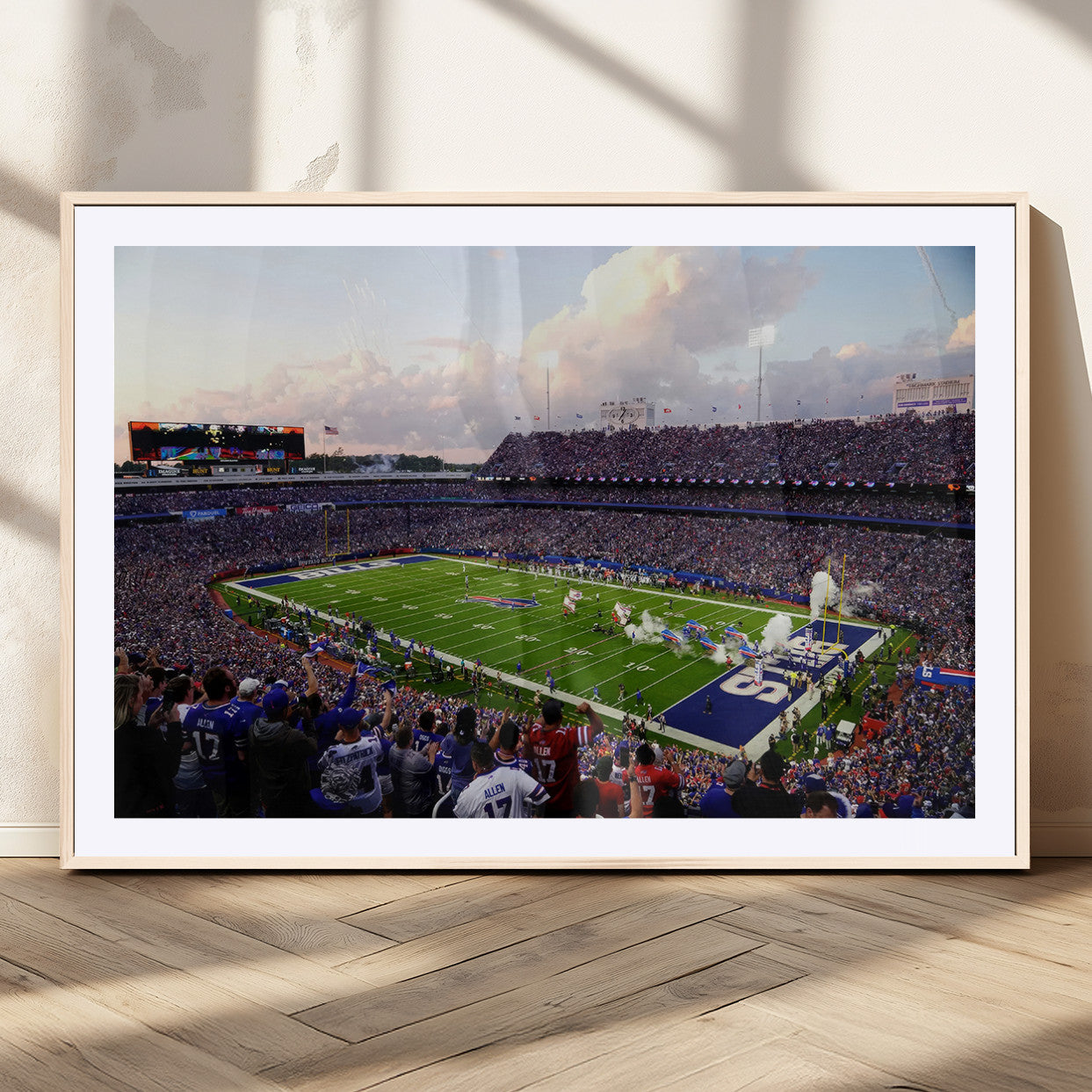 MGC-FP-36x24 - Buffalo Bills Football Team Print - Buffalo Highmark Stadium Wall Art Canvas Print