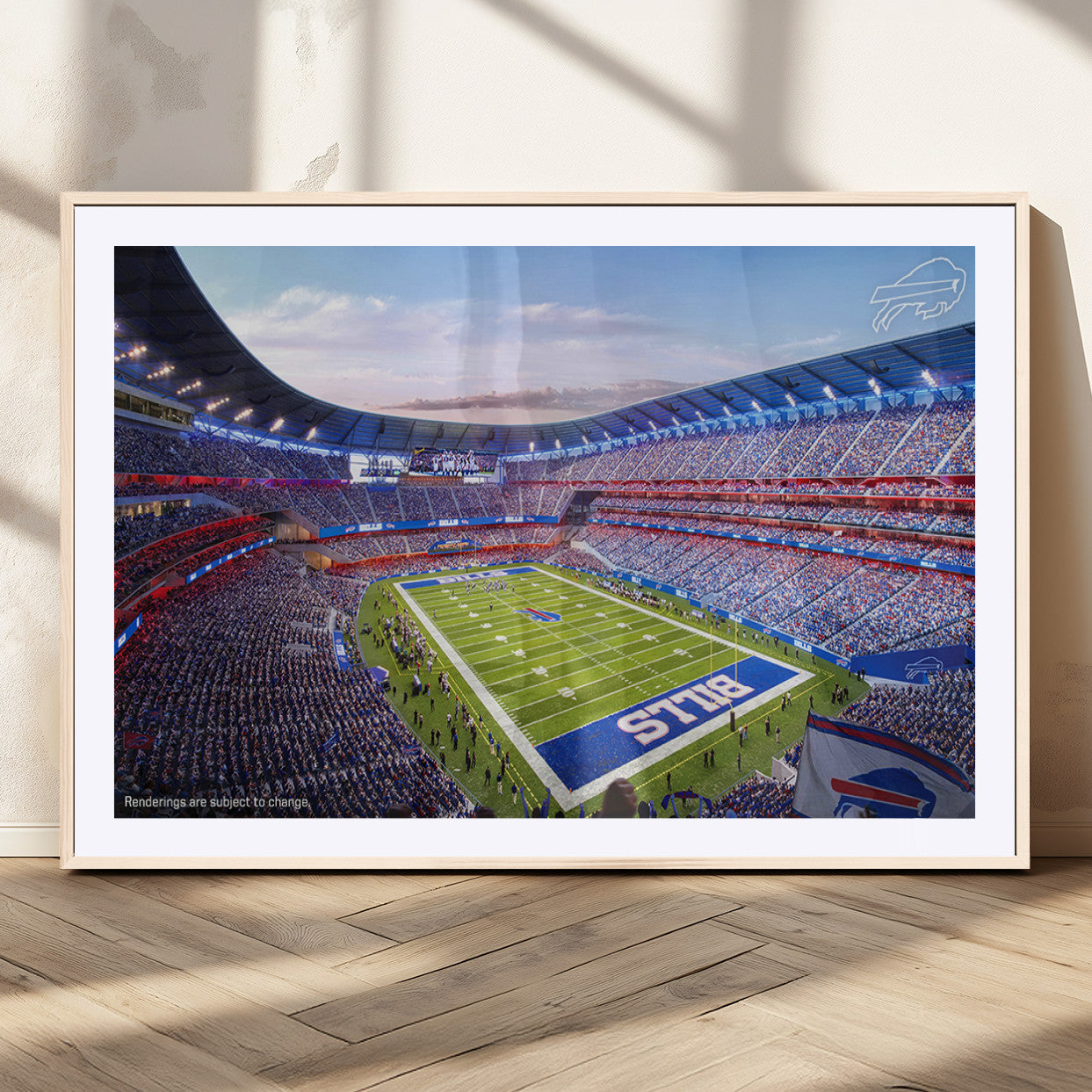 MGC-FP-36x24 - Buffalo Bills Football Team Print Canvas - Buffalo Highmark Stadium Wall Art Canvas Print
