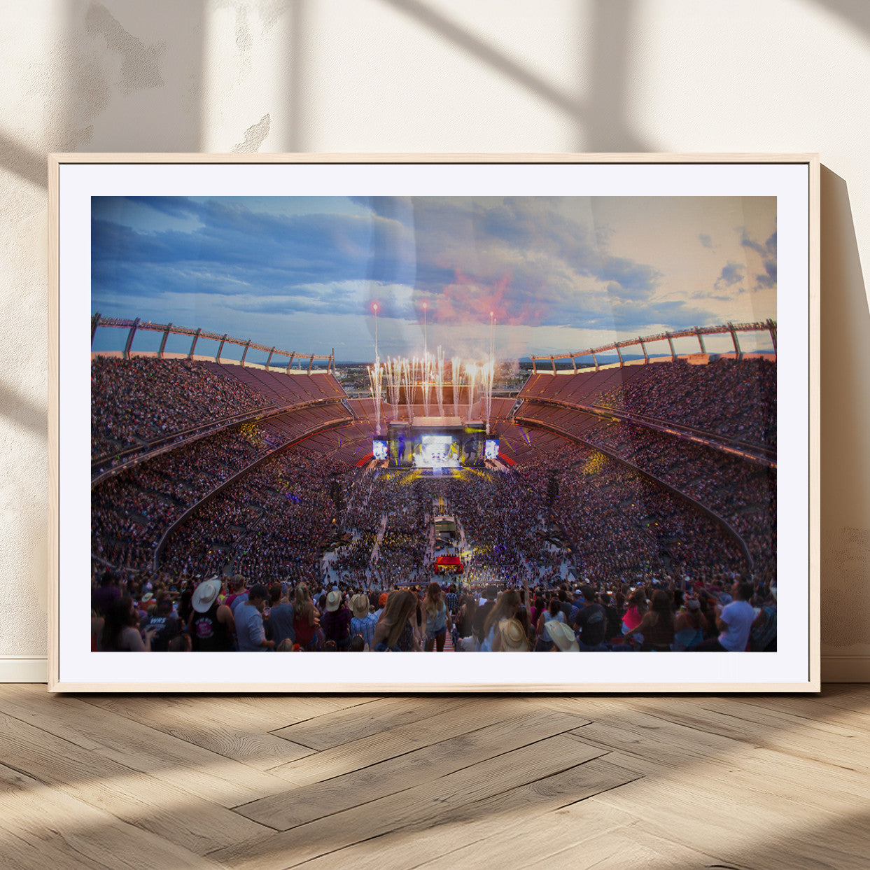 MGC-FP-36x24 - Denver Broncos Football Team Print Canvas- Empower Field at Mile High Stadium Wall Art Canvas Print
