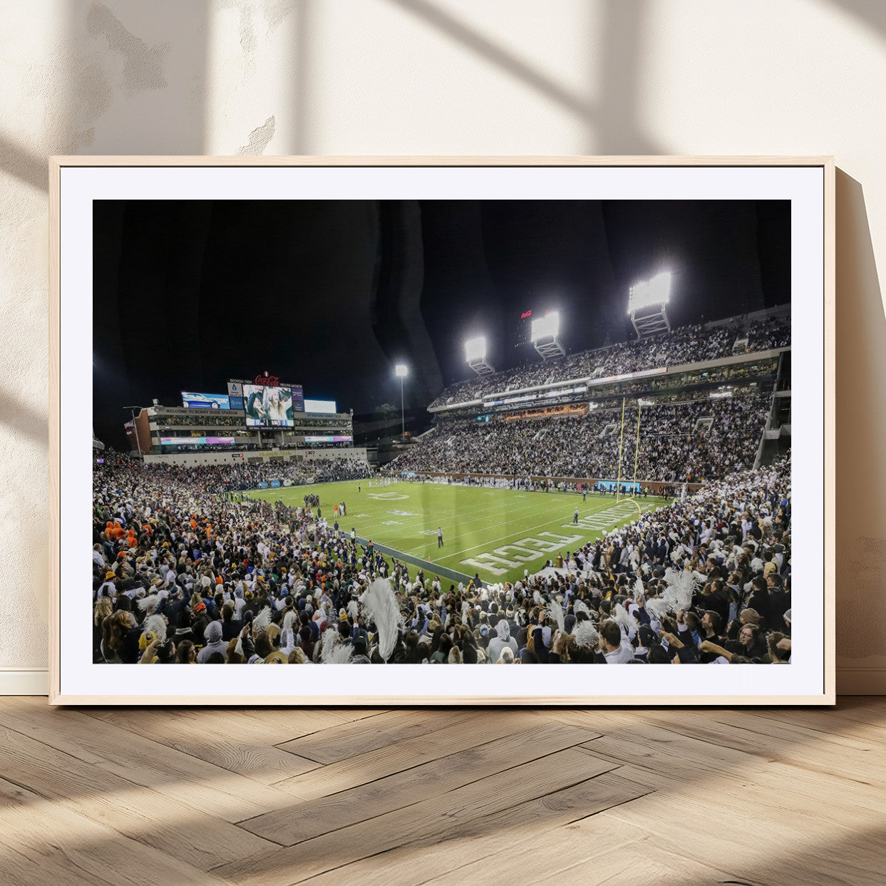 MGC-FP-36x24 - Georgia Tech Yellow Jackets Football Team Print - Atlanta Bobby Dodd Stadium Wall Art Canvas Print