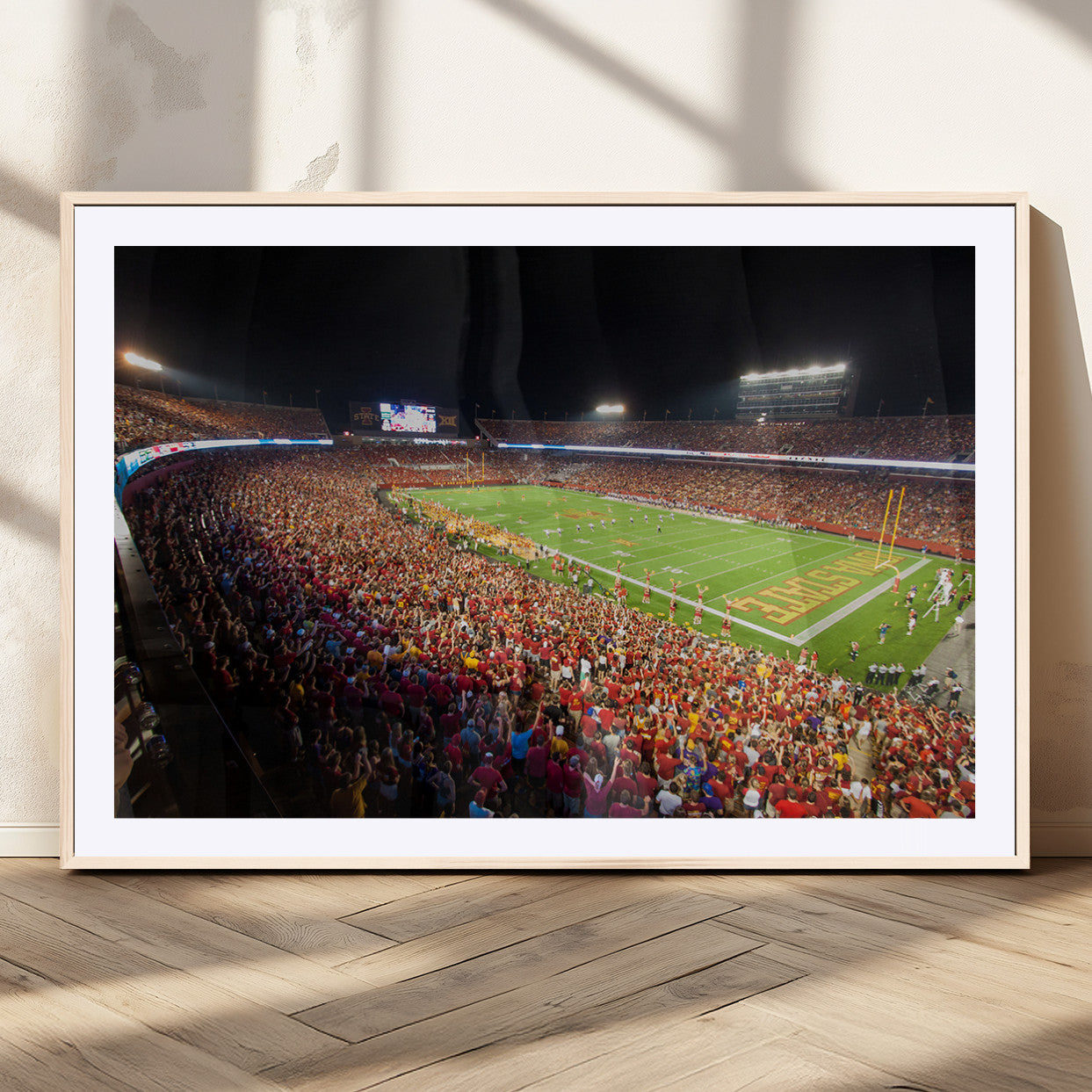 MGC-FP-36x24 - Iowa State University Cyclones Football Team Print - Ames Jack Trice Stadium Wall Art Canvas Print