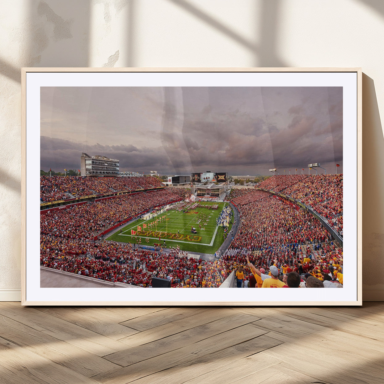 MGC-FP-36x24 - Iowa State University Cyclones Football Team Print - Ames Jack Trice Stadium Wall Art Canvas Print