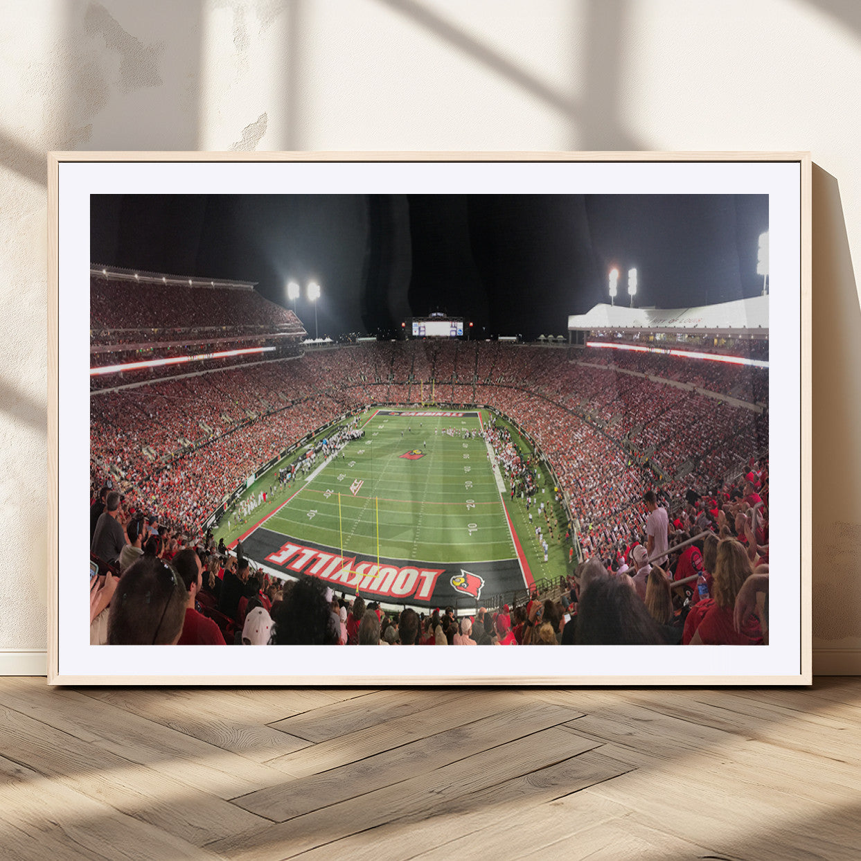 MGC-FP-36x24 - University of Louisville Cardinals Football Team Print - Louisville Cardinal Stadium Wall Art Canvas