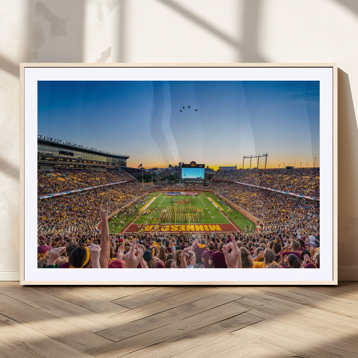 MGC-FP-36x24 - University of Minnesota Golden Gophers Art Print, Football Team Print - Minneapolis Huntington Bank