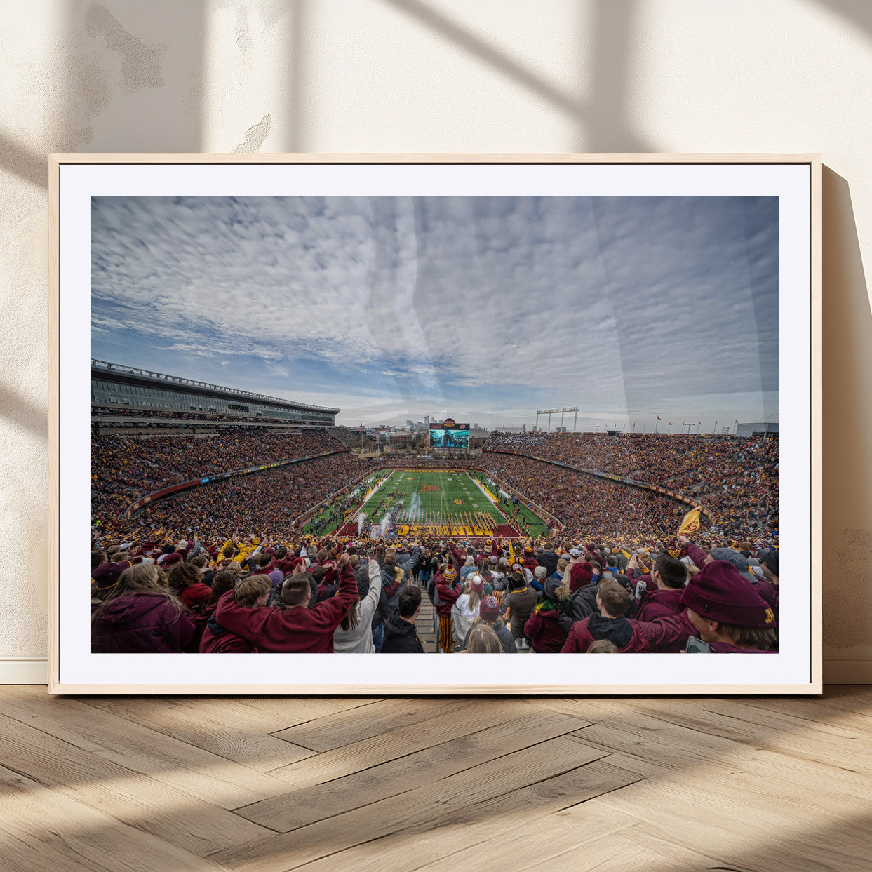 MGC-FP-36x24 - University of Minnesota Golden Gophers Football Team Print - Minneapolis Huntington Bank Stadium Art