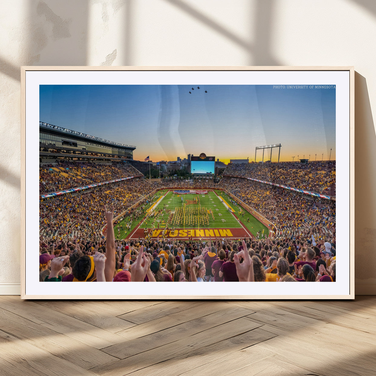 MGC-FP-36x24 - University of Minnesota Golden Gophers Football Team Print - Minneapolis Huntington Bank Stadium